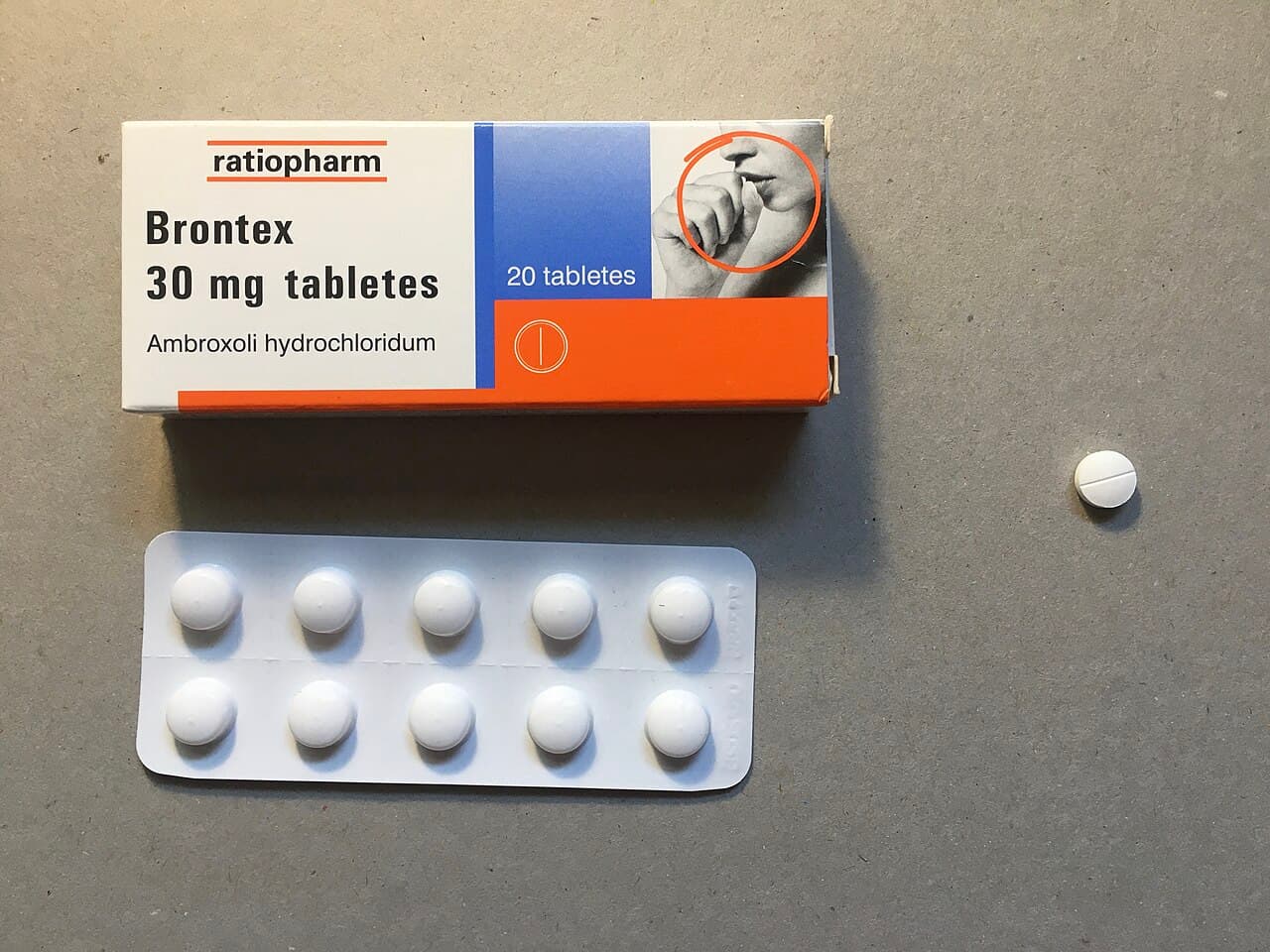 A box of packaged medication on a table